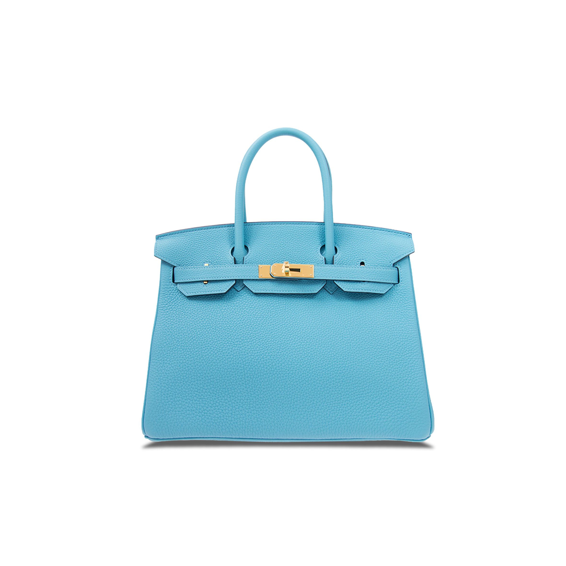 HERMES MASTER BIRKIN 30 EPSOM SKY BLUE GOLD BUCKLE BAG H028369CK06 (30*23*15cm)